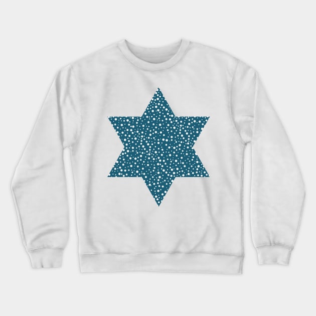 Israel Independence Day holiday flat design icon star of david shape Crewneck Sweatshirt by wavemovies